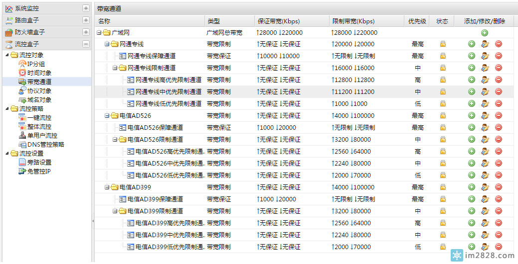 碧海威网吧协议分组和流控通道设置精准流控新手教程